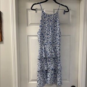 Floral Blue and White Women's Dress